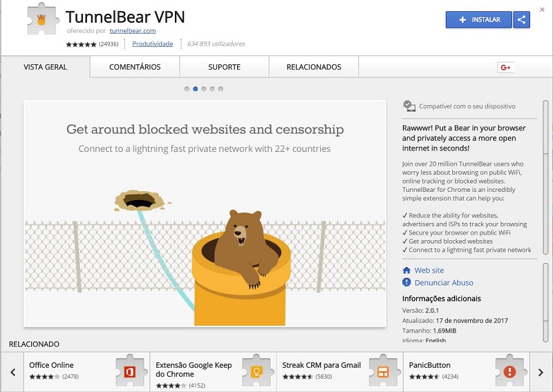 tunnelbear - Passo 8 - Proteja a sua privacidade com a VPN TunnelBear